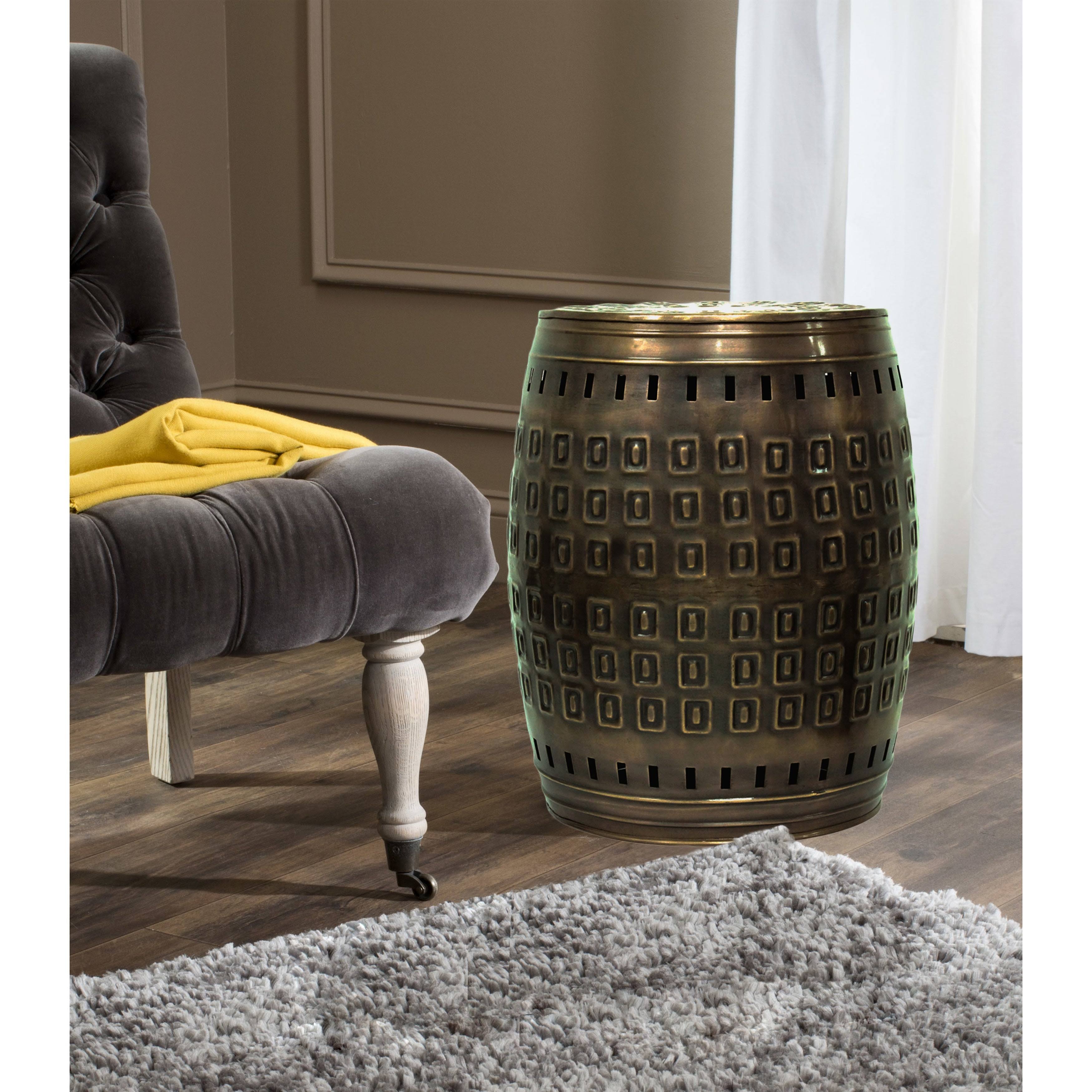 Green 2-Piece Metal Stool Set V45562