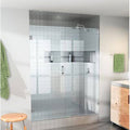 58.5x22 Hinged Frameless Shower Door Brushed Nickel F125986