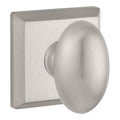 Satin Nickel Passage Ellipse Knob and Square Rose I38711