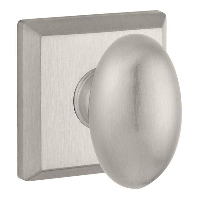 Satin Nickel Passage Ellipse Knob and Square Rose I38711