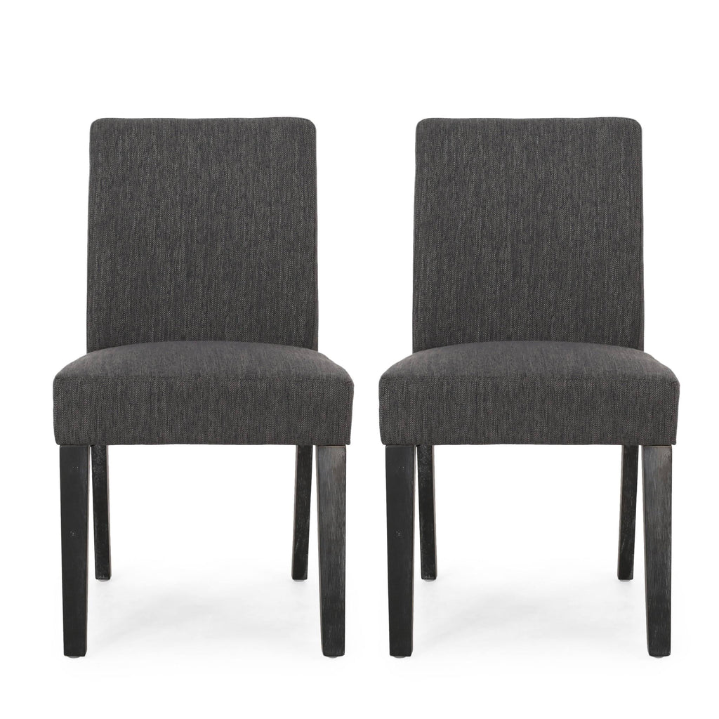 Dark Brown Upholstered Dining Chair, Set of 2 D27734