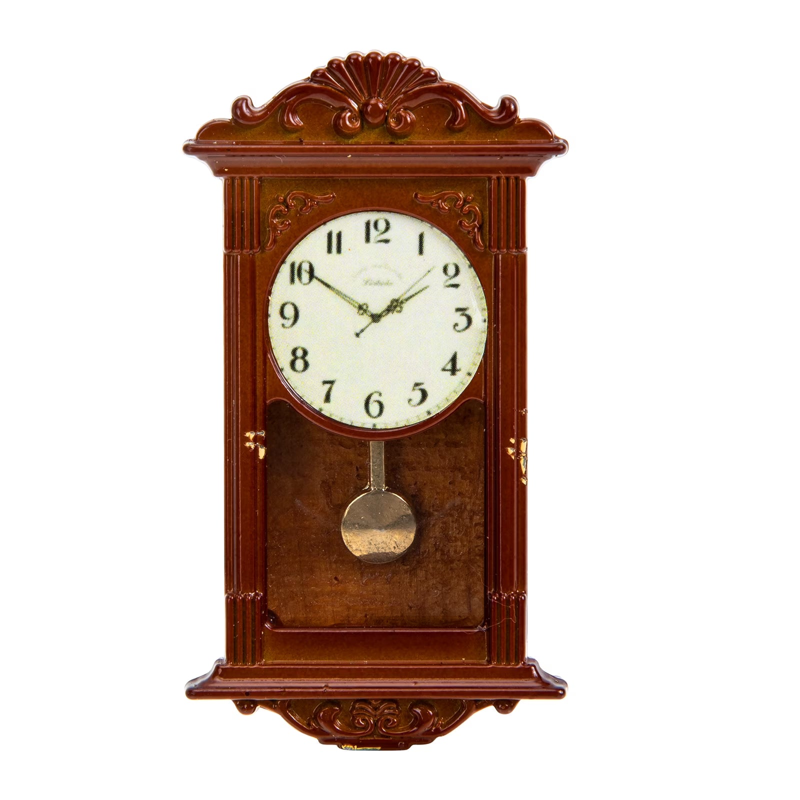 Mini Toy Hanging Clock Dollhouse Roman Clock Bell Metal K81204