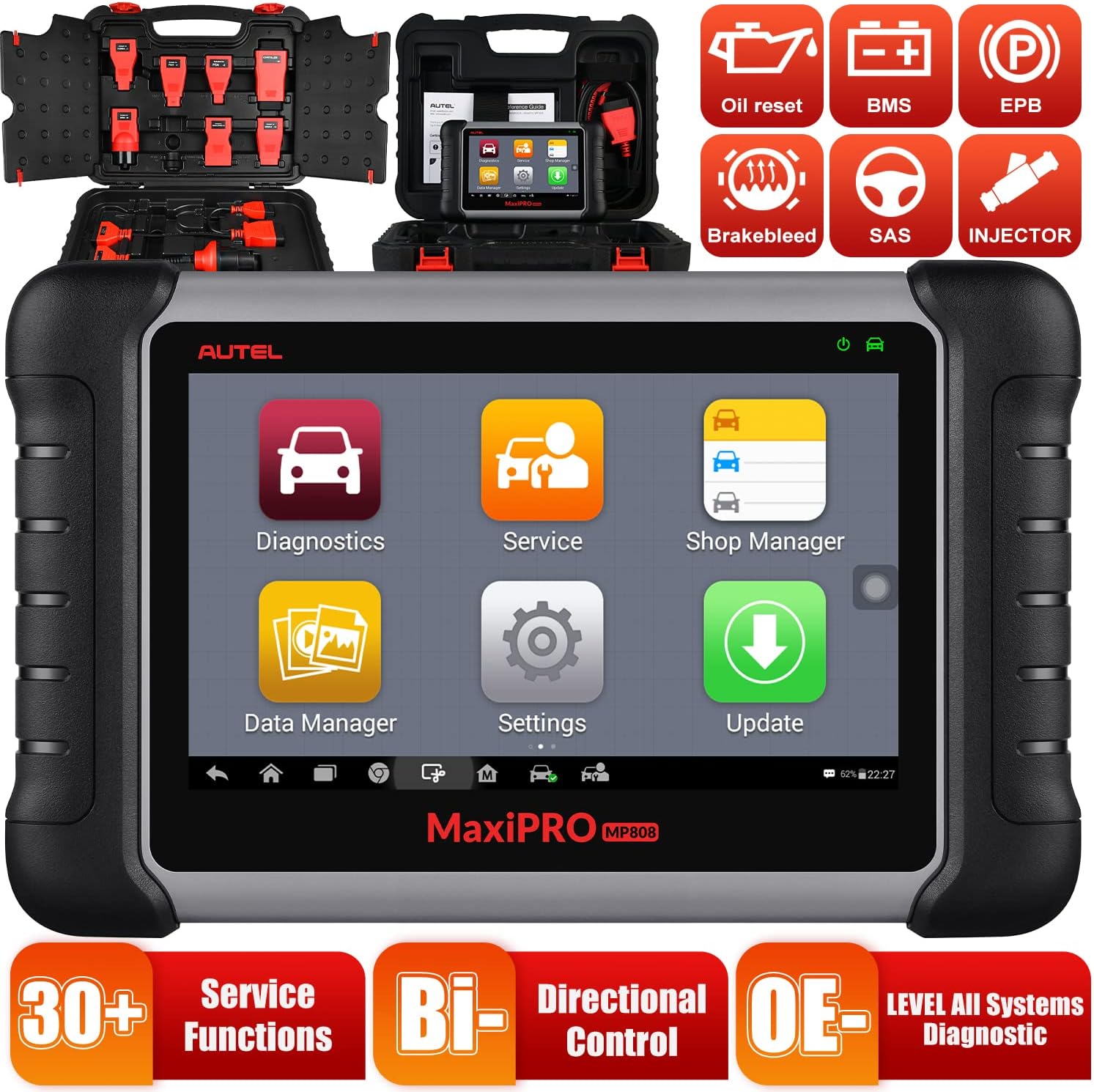 Autel MaxiPRO MP808K Diagnostic Scan Tool with Adaptor Kit H475816