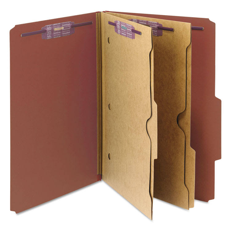 Red Legal Expanding Classification Folder with Tabs (Pack of 10) E299293