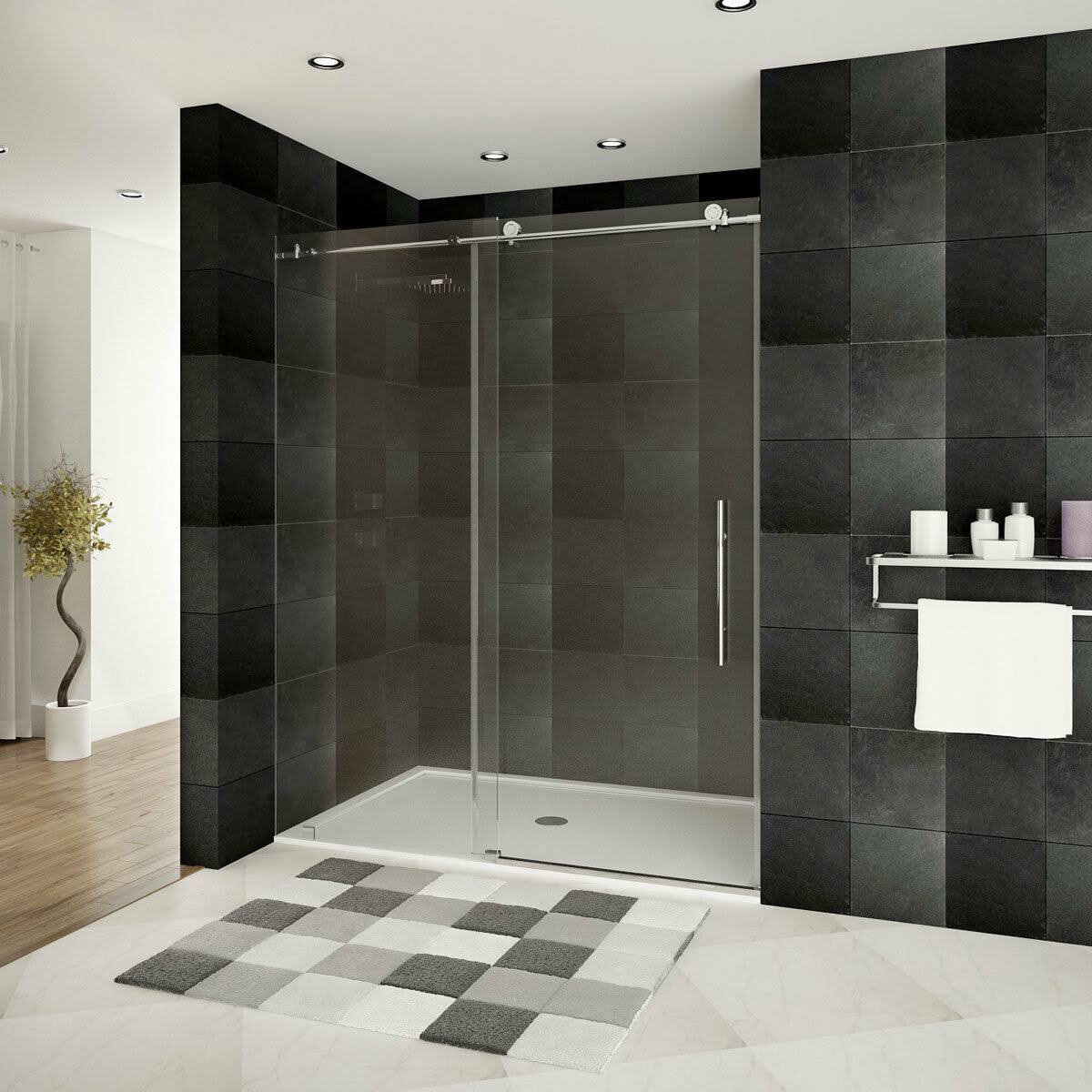Frameless Sliding Shower Door Chrome Q801247