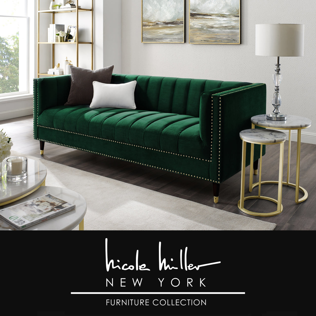 Velvet Club Chair or Sofa with Metal Legs F566