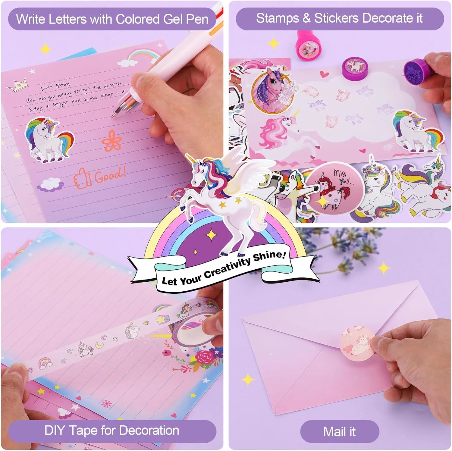 Unicorn Stationary Set with Storage Box C649017