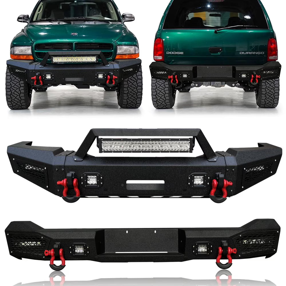 Front Rear Bumpers For 1998-2003 Dodge Durango with Winch Seat R1244