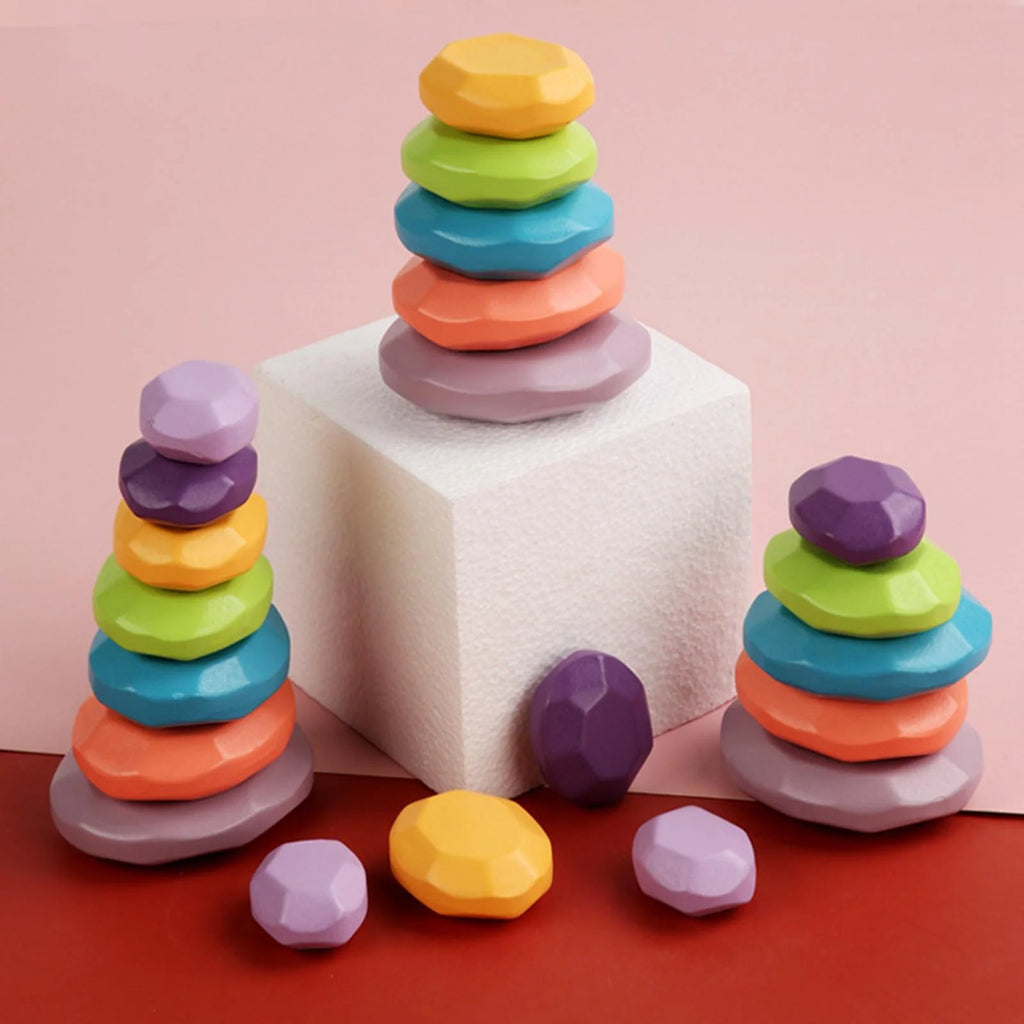 21 Pieces Wooden Stacking Building Blocks Puzzle Toy P62841