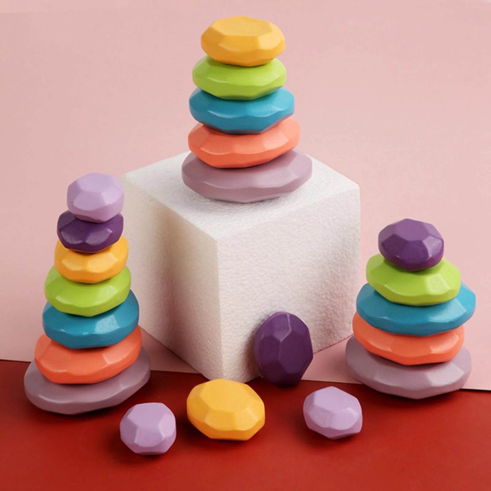 21 Pieces Wooden Stacking Building Blocks Puzzle Toy P62841