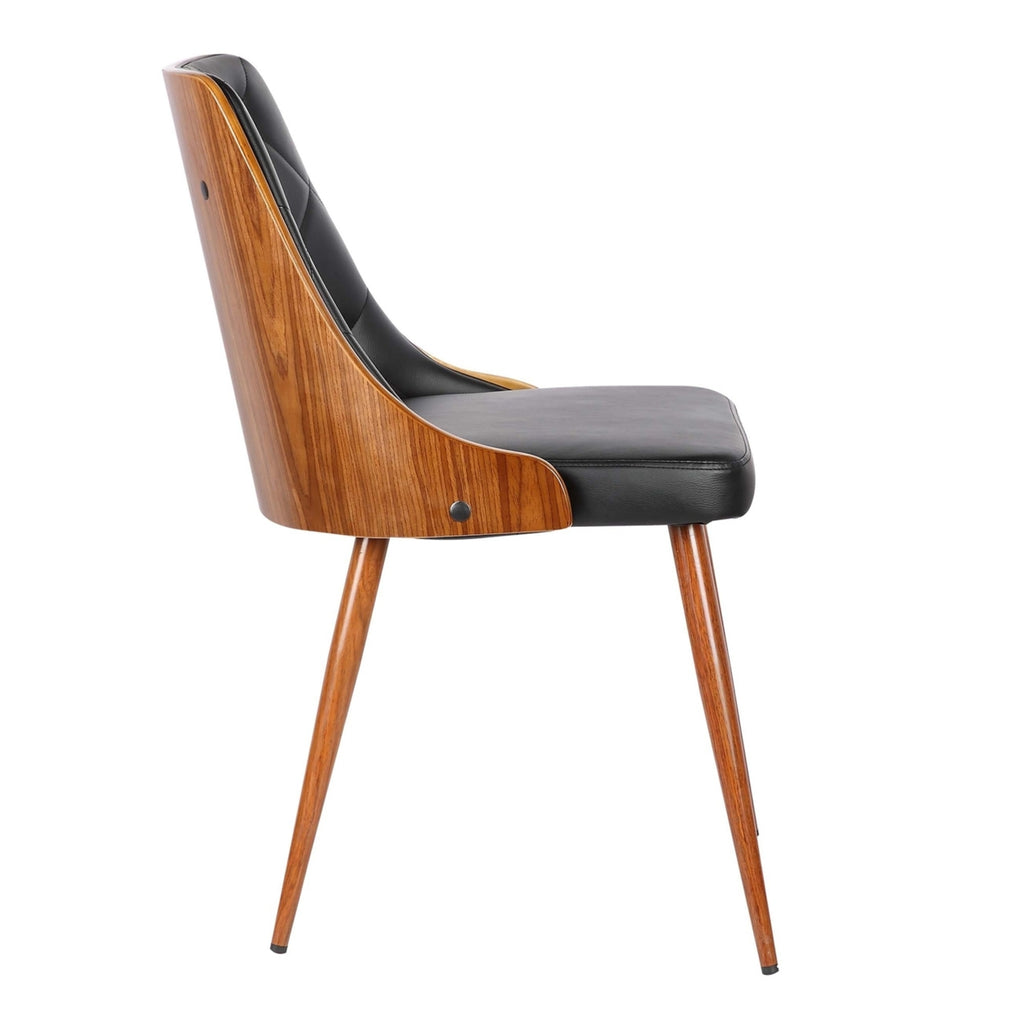 Black and Brown Tufted Wooden Dining Chair X7828