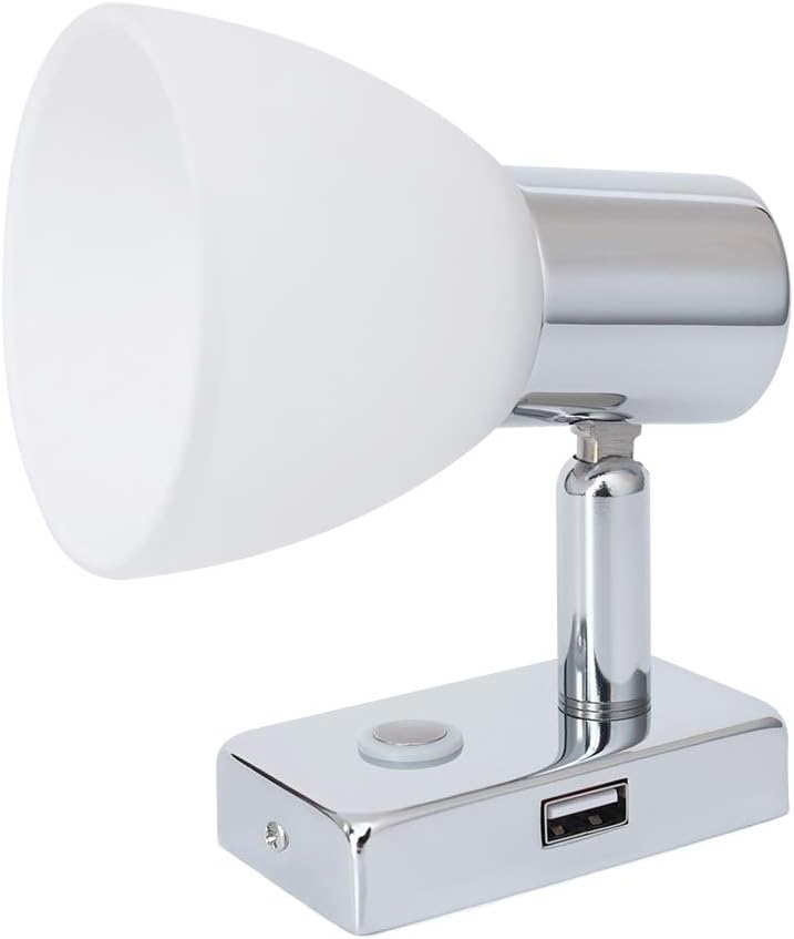 12V 2.2W Touch Switch Dimmable Warm Reading Light with USB Port, Pack of 2 H31274