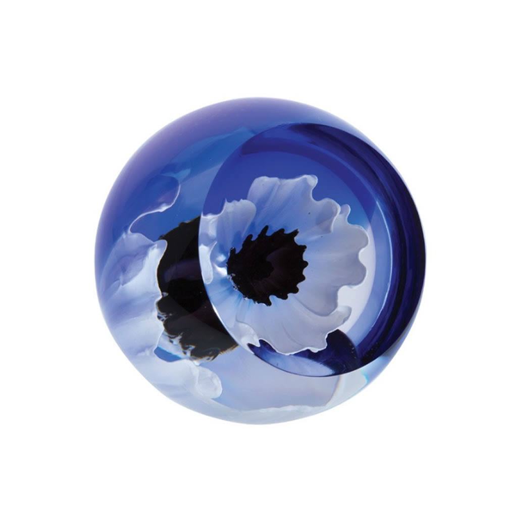 Peach Poppy Paperweight L901