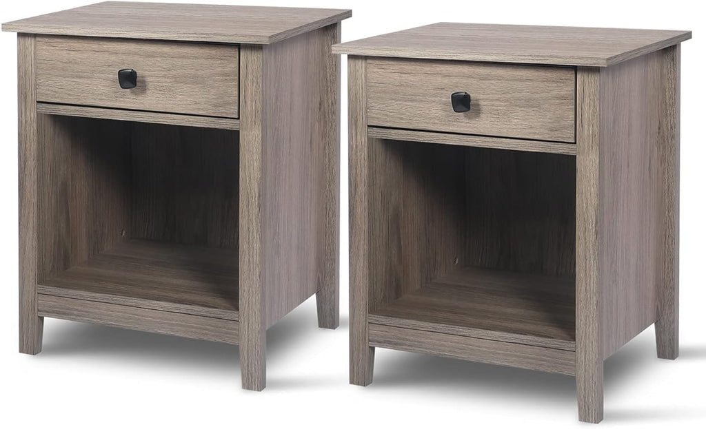 Set of 2 Wood Night Stands with Drawers A677246
