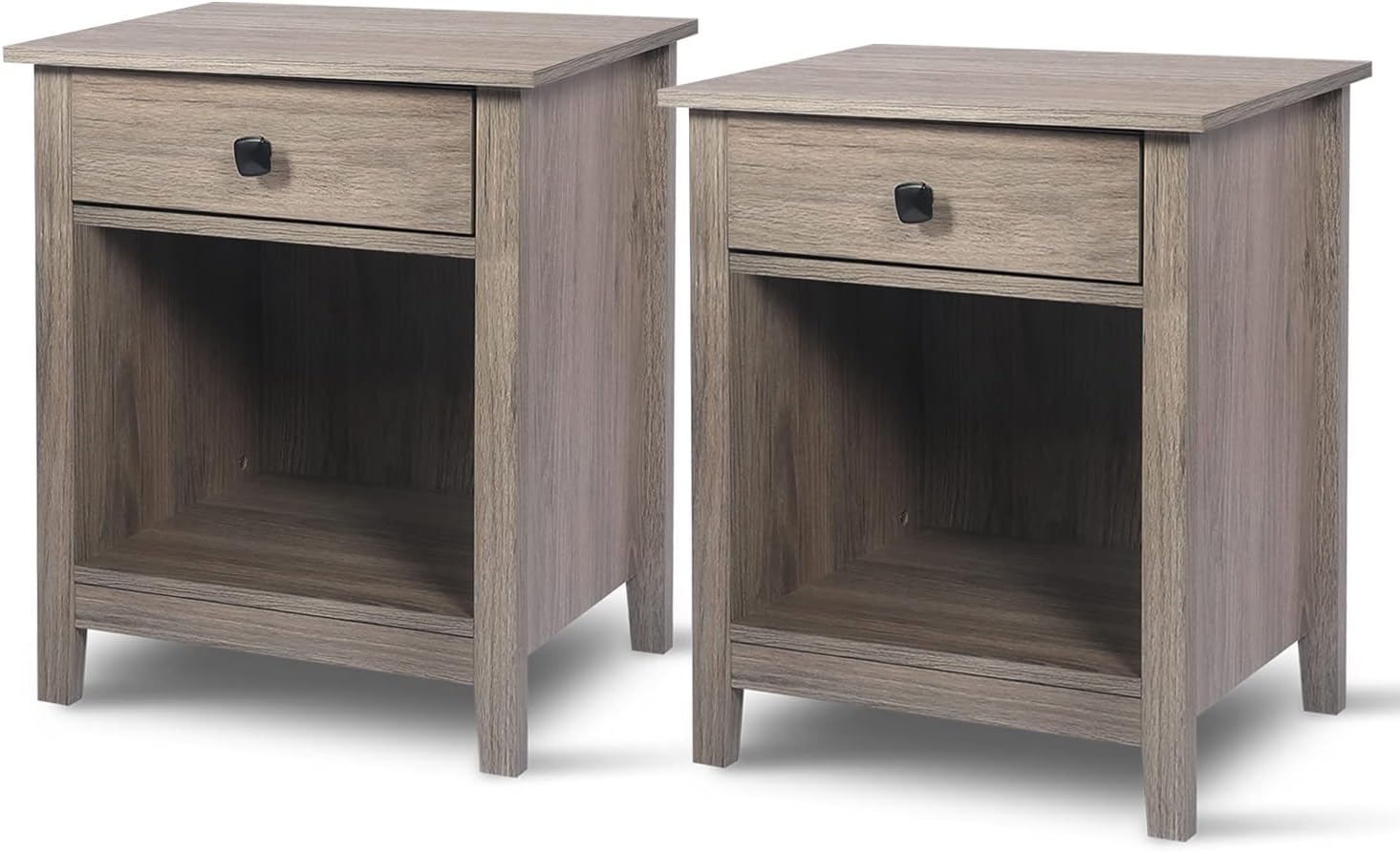 Set of 2 Wood Night Stands with Drawers A677246