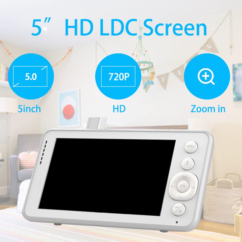 5 Inch LCD Video Baby Monitor with Camera and Audio U635772