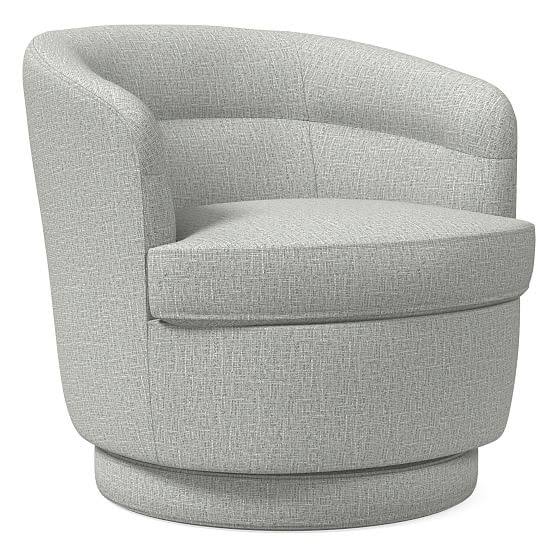 Pearl Gray Swivel Chair E396