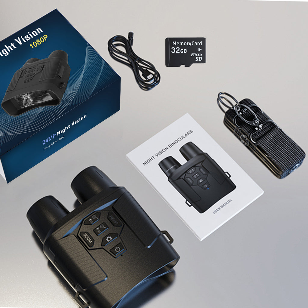 Night Vision Binoculars with 32GB SD Card 24MP/1080P 6x Zoom O34700