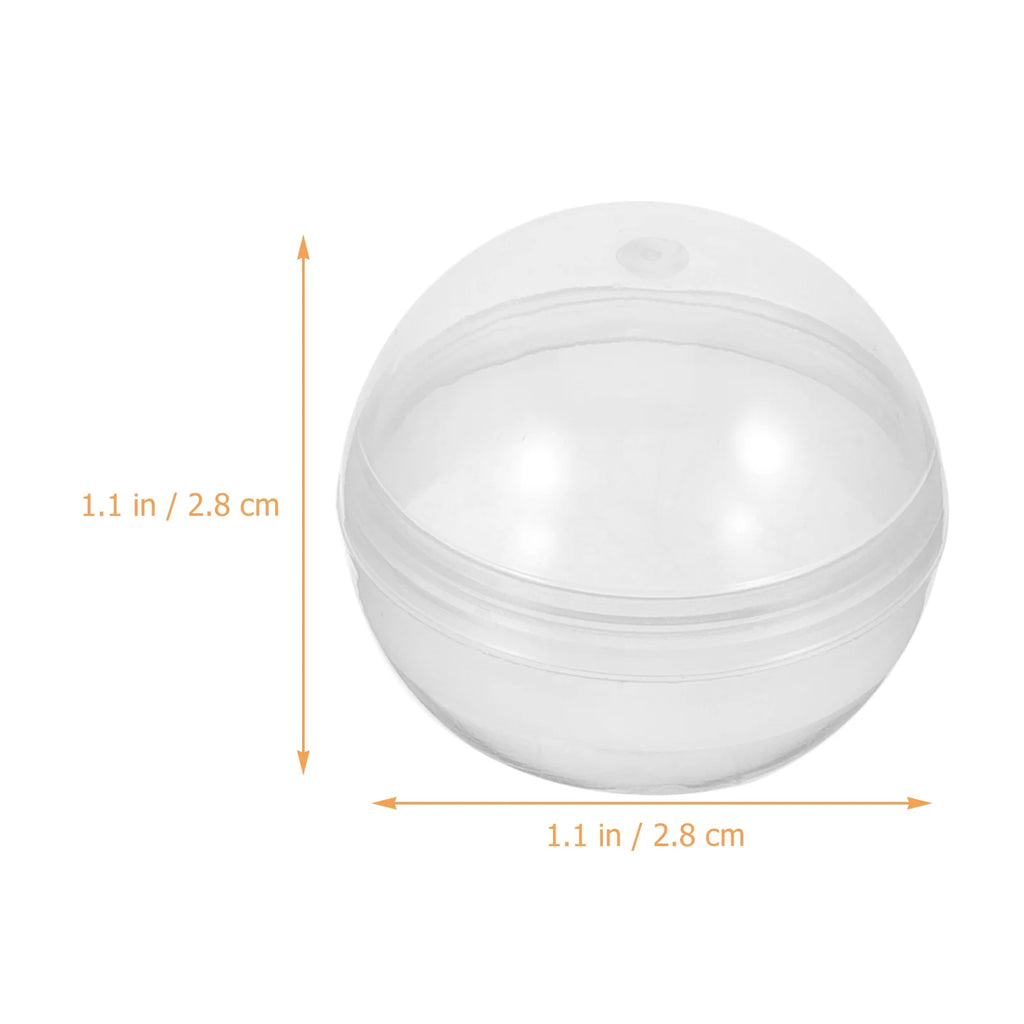 200 pcs Plastic Transparent Clear Fillable Balls P2821