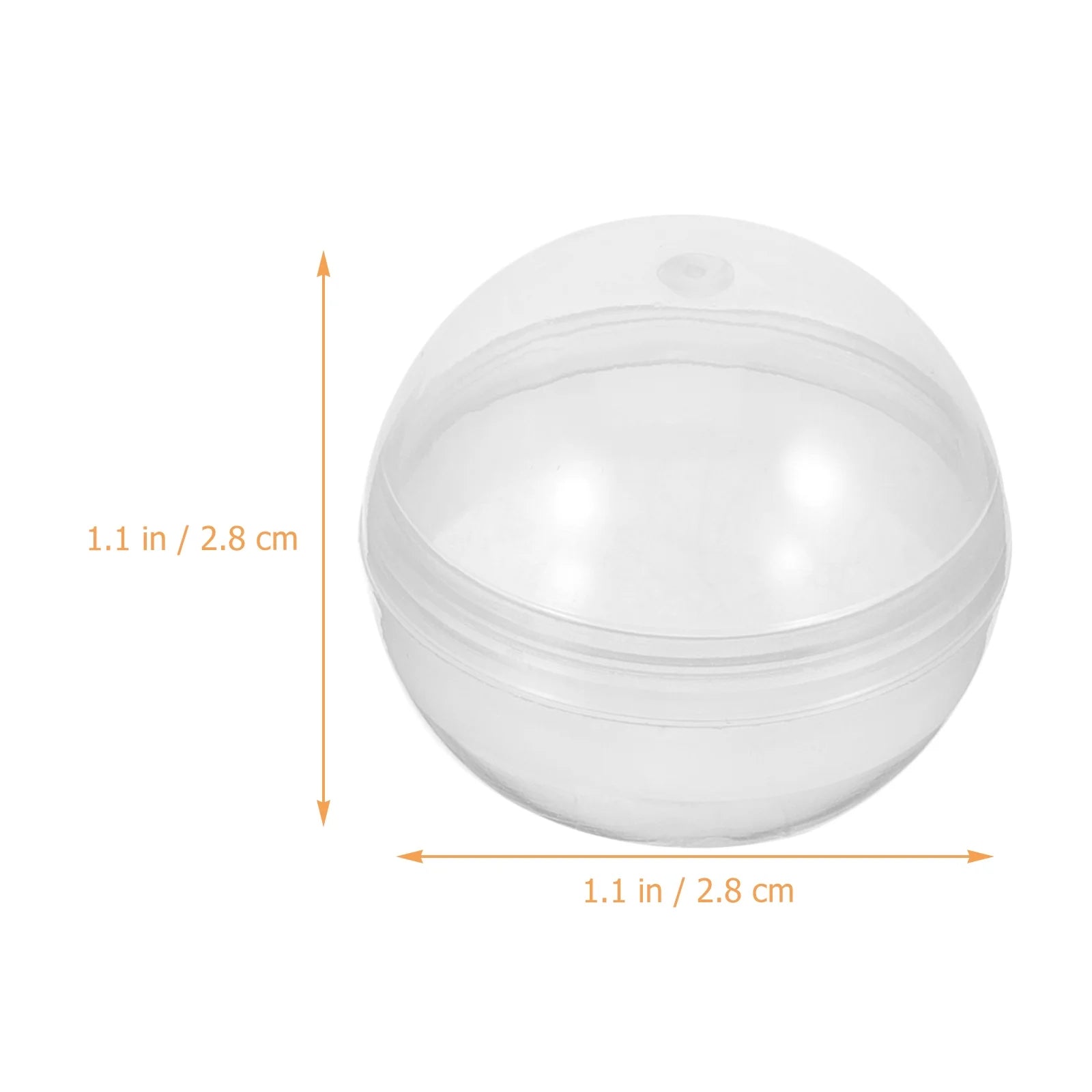 200 pcs Plastic Transparent Clear Fillable Balls P2821