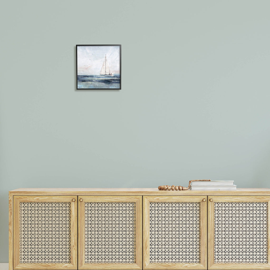 Black Framed Nautical Sailboat Painting Wall Art H547