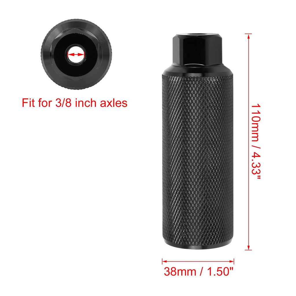 Black Aluminum Alloy Rear Foot Pegs Footrests for Bicycle Fit 3/8 Inch R397