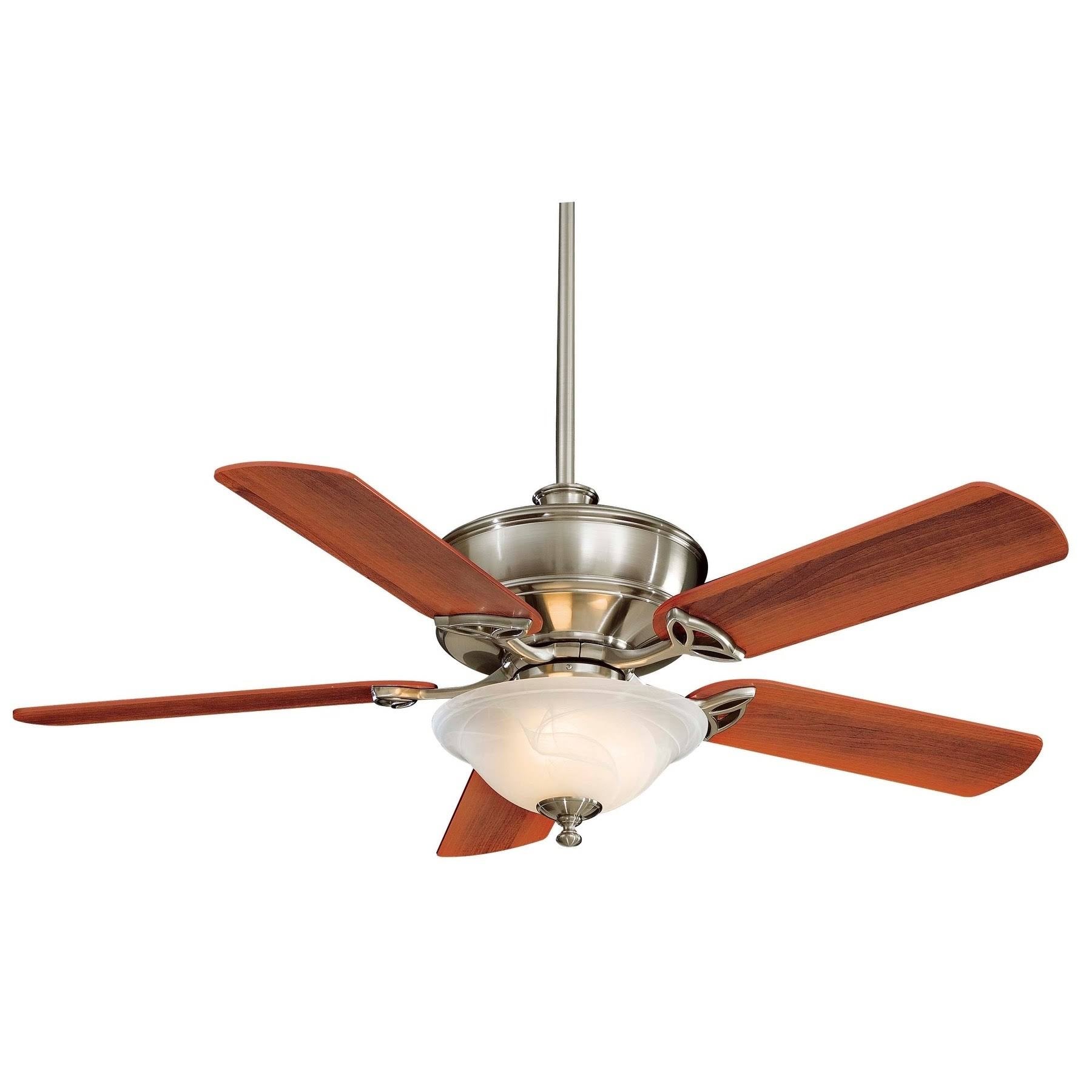 Brushed Nickel Ceiling Fan with Light P754