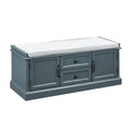 Dark Blue Cabinet Storage Bench Z87172
