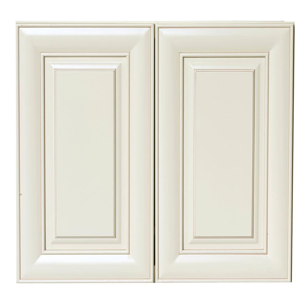 Antique White Double Door Wall Cabinet X2598