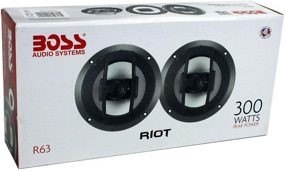 6.5" 600W 3 Way Car Audio Coaxial Speakers 4 Ohm Pack of 2 E1554