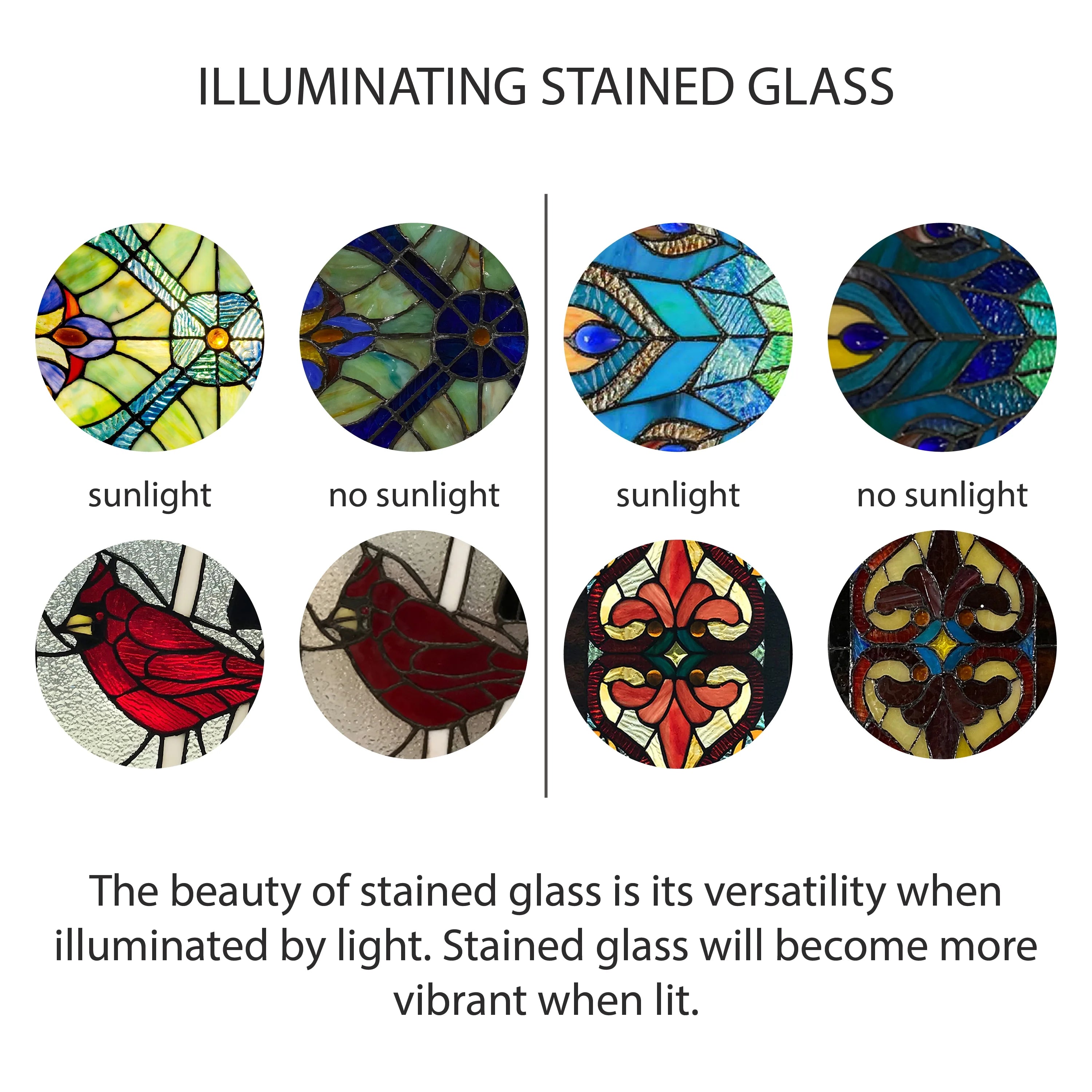 Stained Glass Window Panel Accents C14172