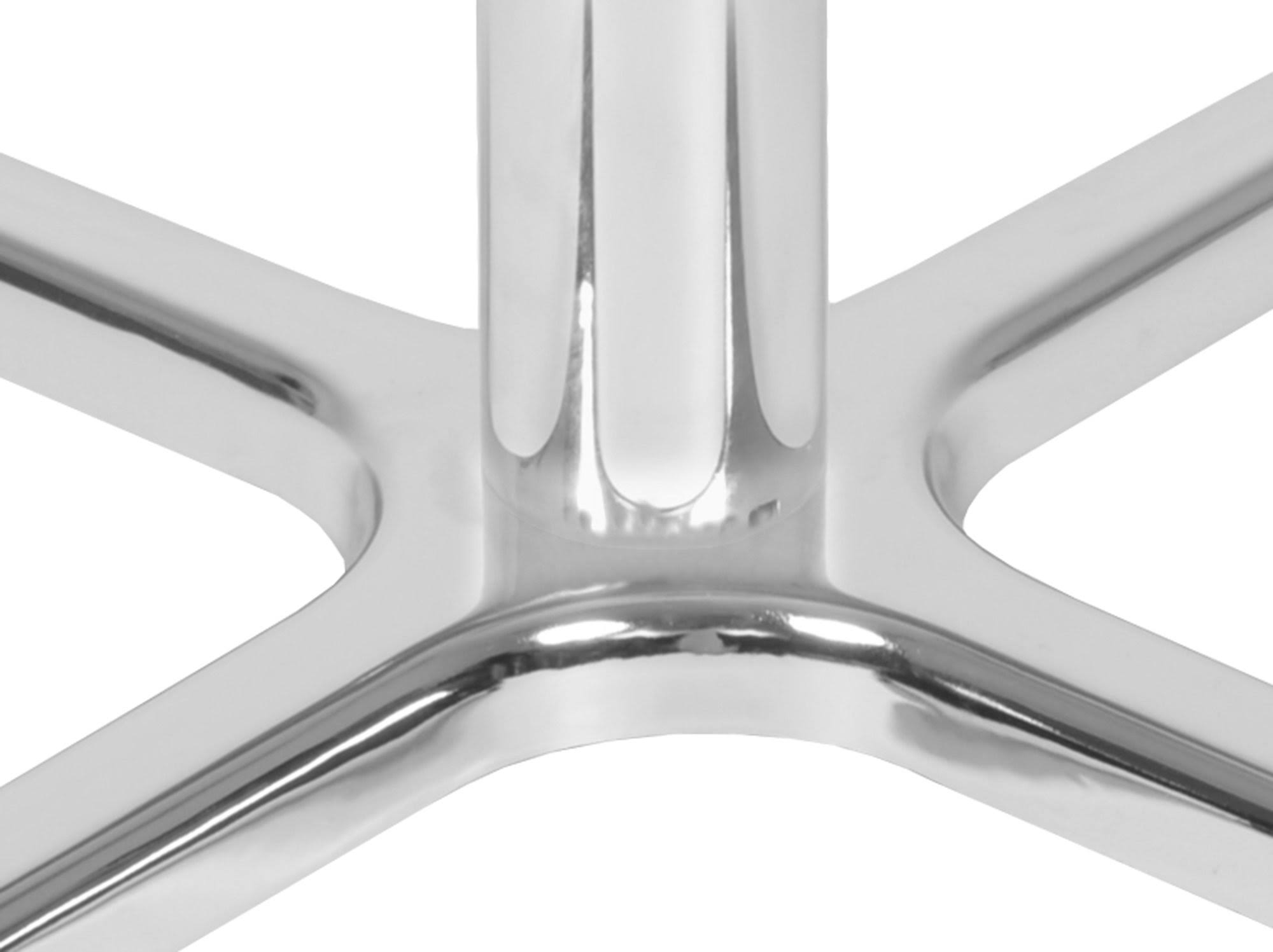Mocha Walnut/Chrome Round X-Base Table F295619