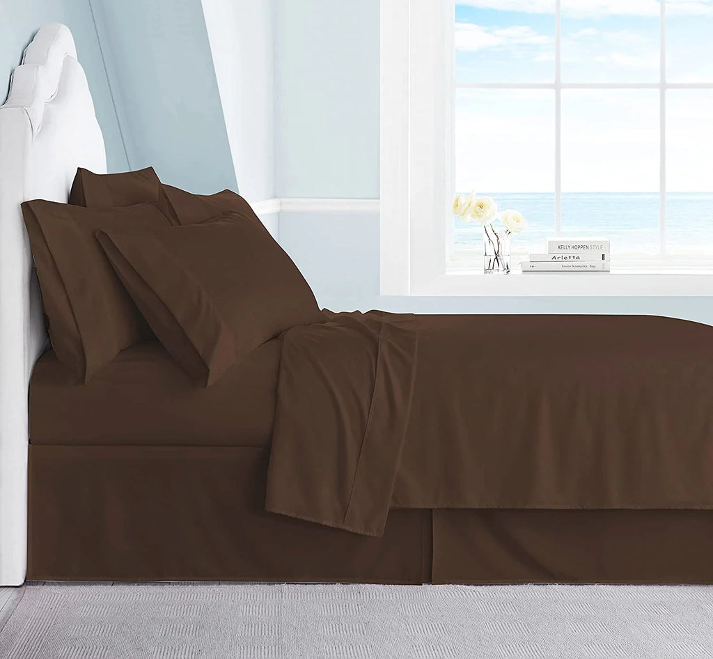 Queen Size 6 Piece 100% Egyptian Cotton Bed Sheet Set C6660