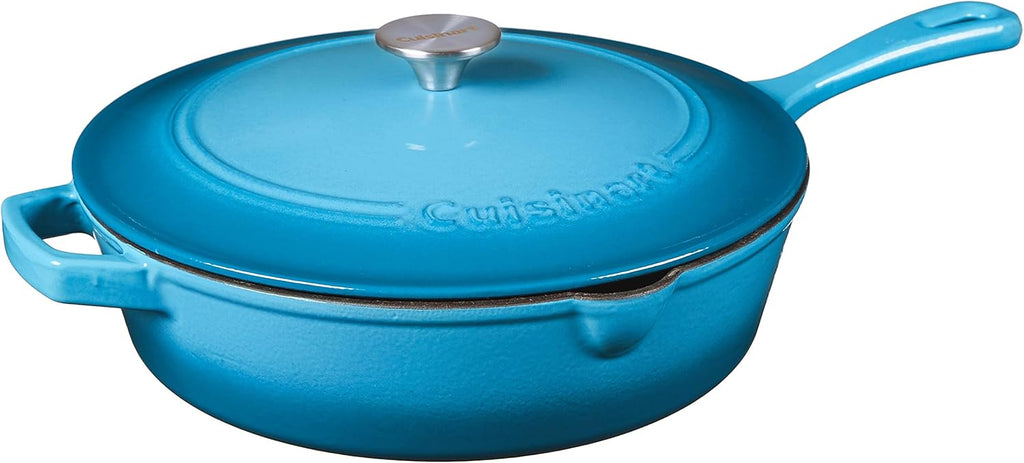 Cardinal Red Enameled Cast Iron 12-Inch Chicken Fryer with Cover I467