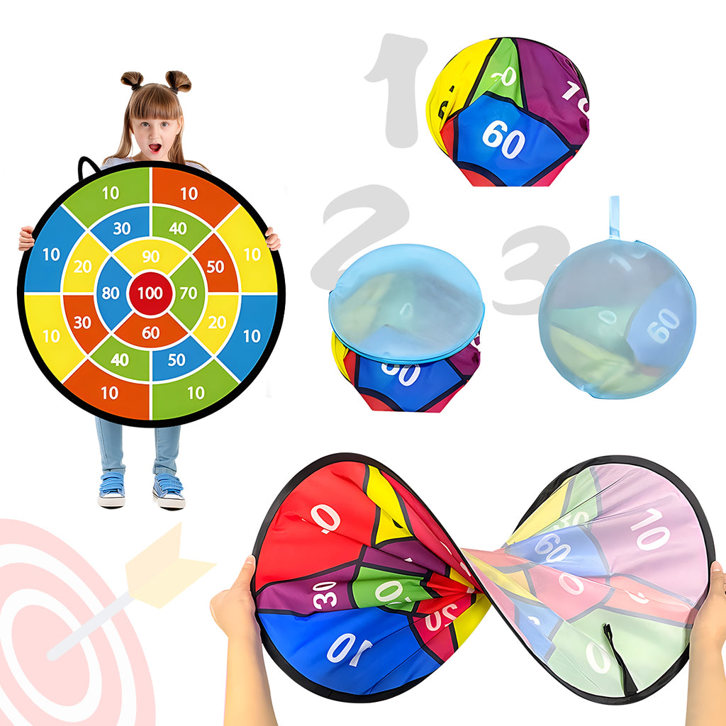 28" Double-Sided Dart Board with 12 Sticky Balls and 6 Darts F423