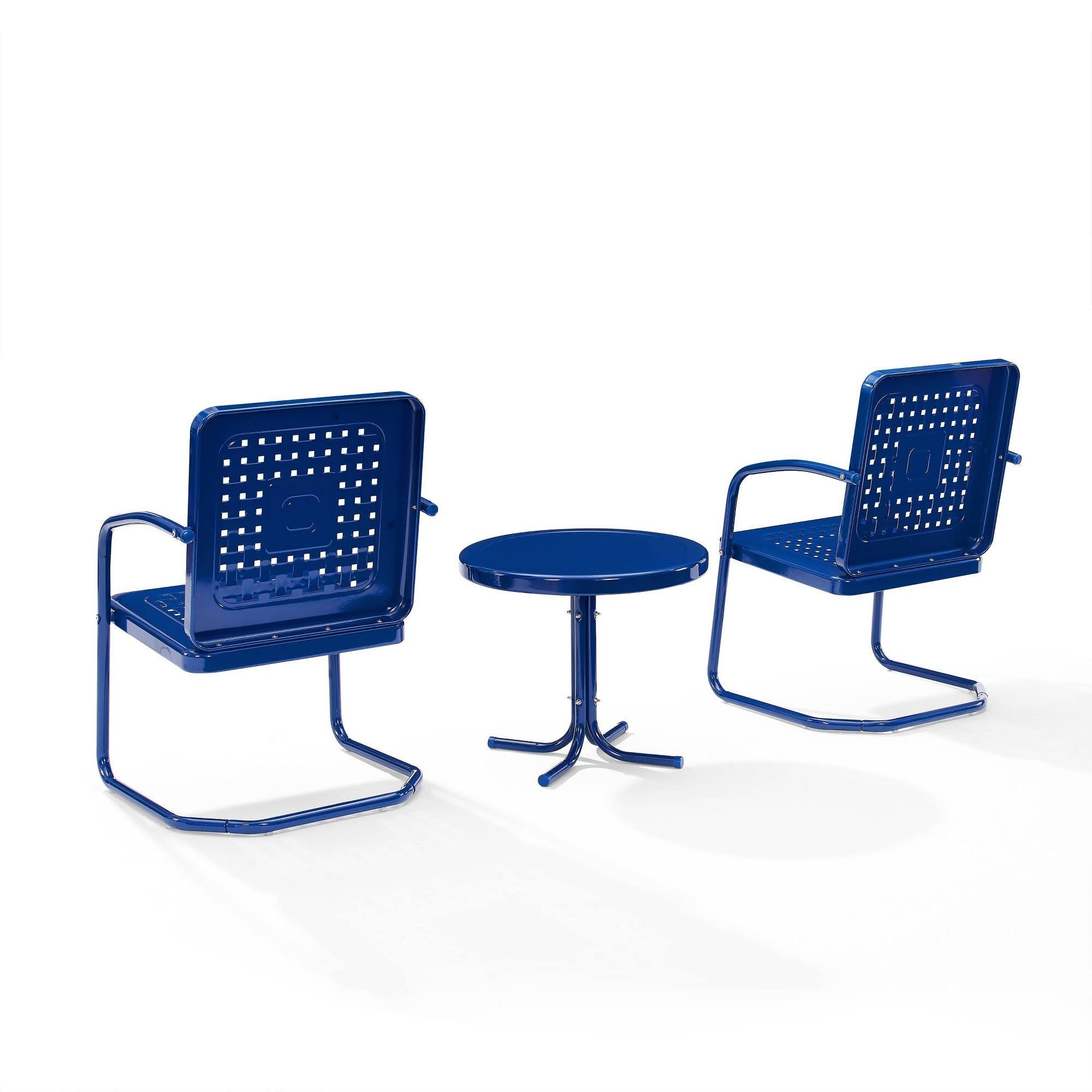 Navy 3-Piece Metal Patio Conversation Set K5074