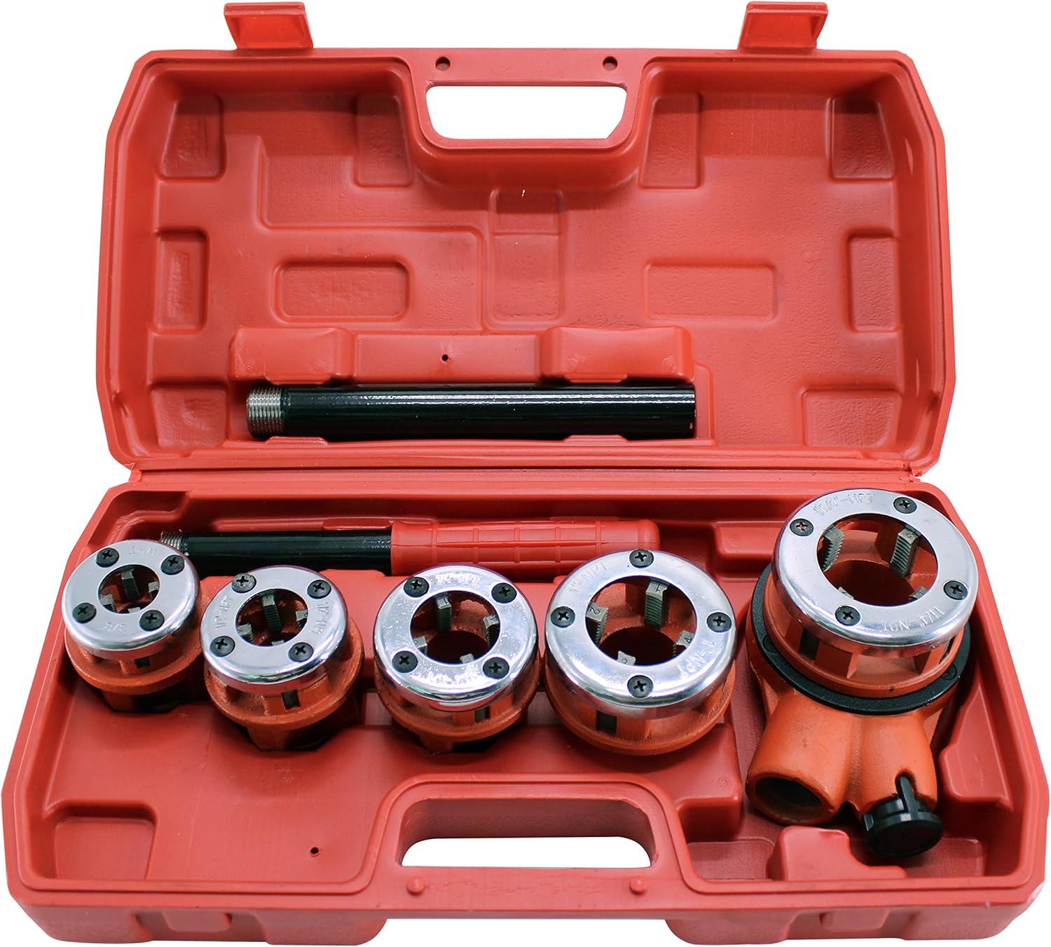 R Ratchet Pipe Threader Kit Ratcheting Pipe Threading Tool Set (5dies) Pack of 2 V4181