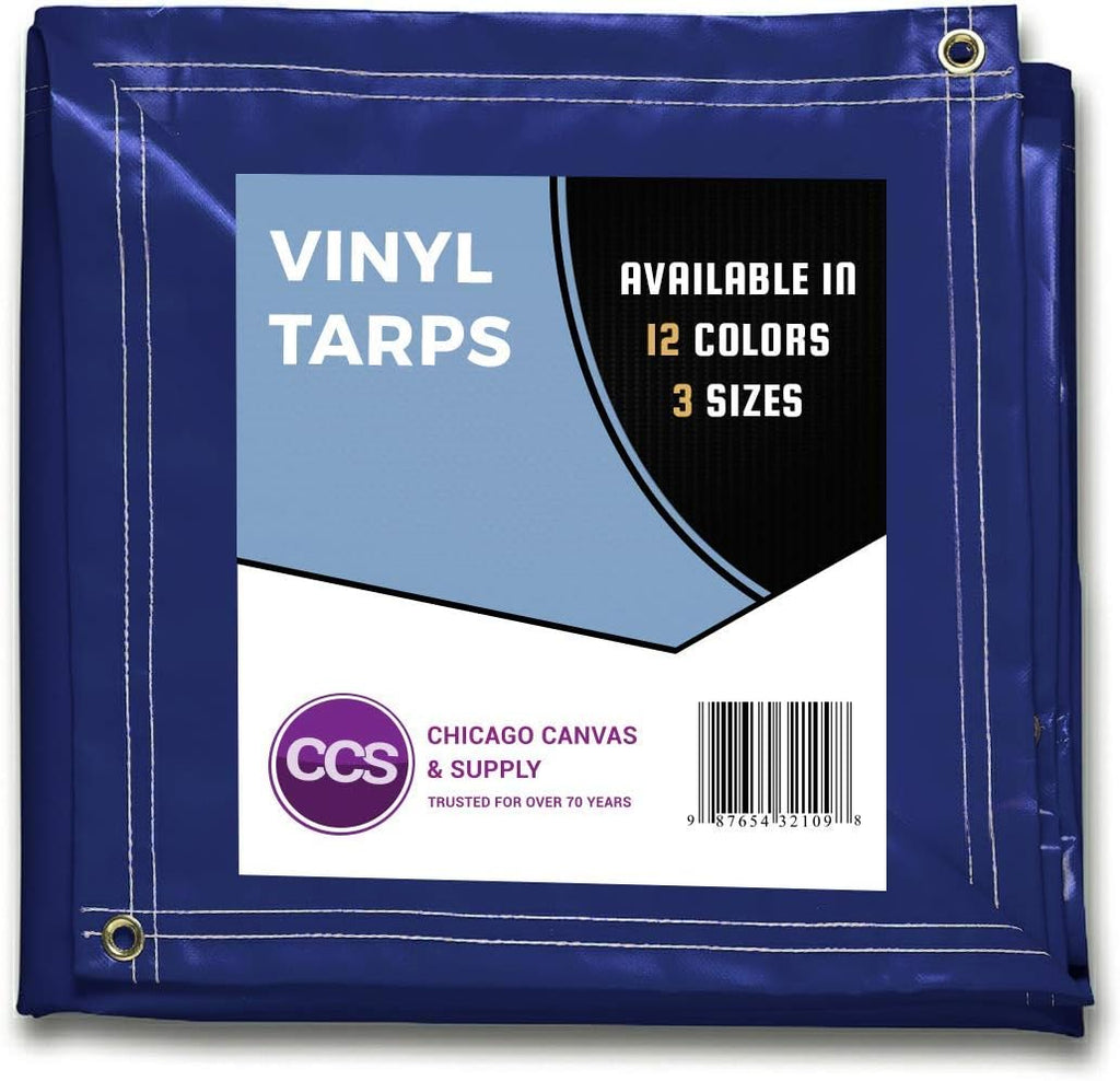 Tan 10 by 12 Feet Waterproof Vinyl Tarp with Rustproof Grommets V201923