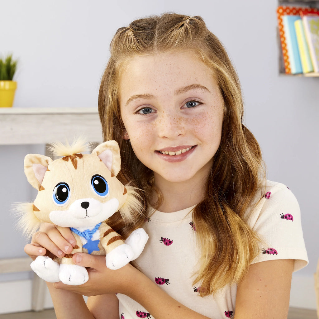 Tabby Kitten Soft Cuddly Plush Pet Toy with Collar L168620