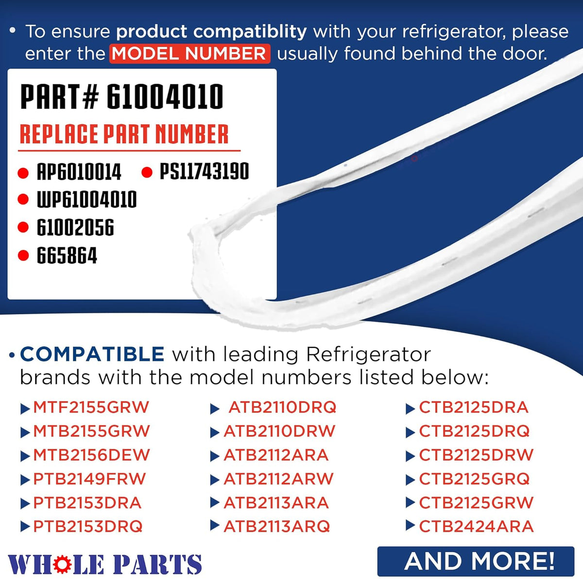 Refrigerator Fresh Food Door Gasket W8391