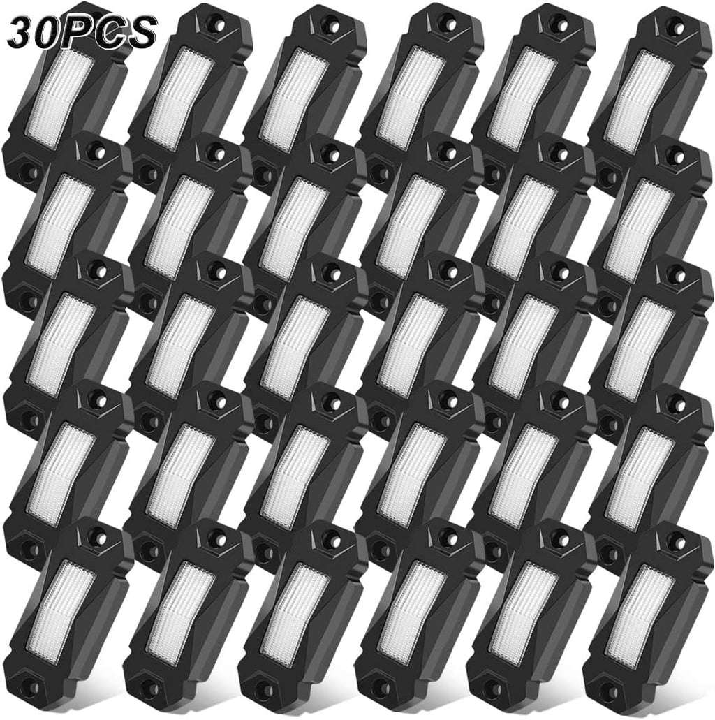 White 16PCS LED Rock Lights Under Glow Waterproof W919