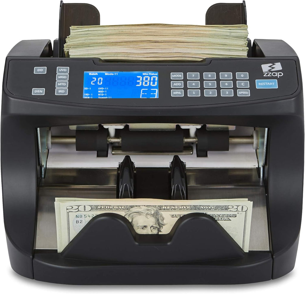 Bill Value Counter & Counterfeit Detector Money Cash Currency Machine T73614