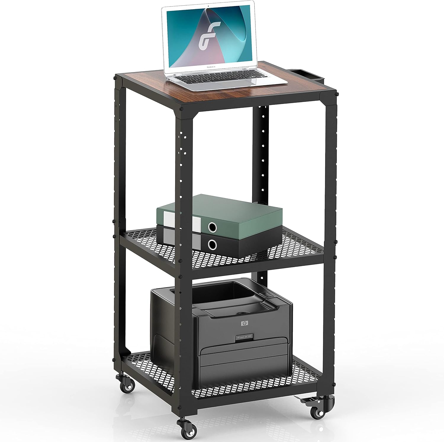 Metal Construction Rolling Storage Cart with Adjustable Shelves N811