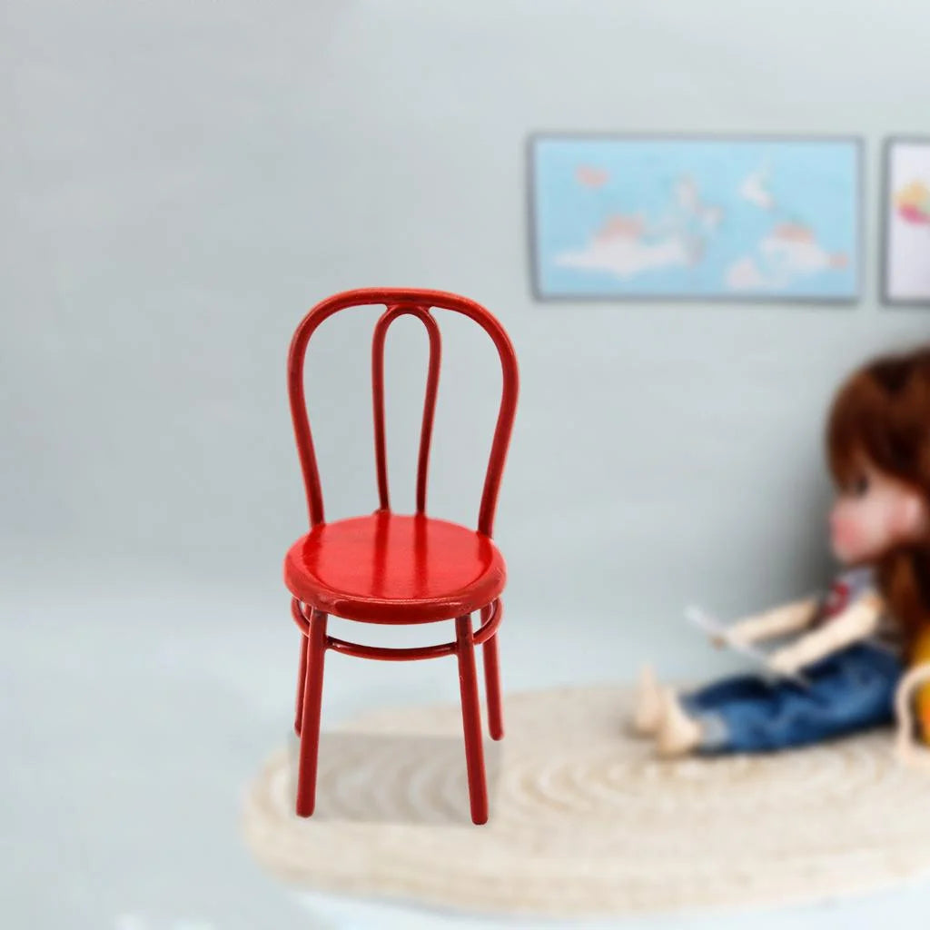 Hand Painted Metal Dollhouse Miniature Dining Toy Y9201