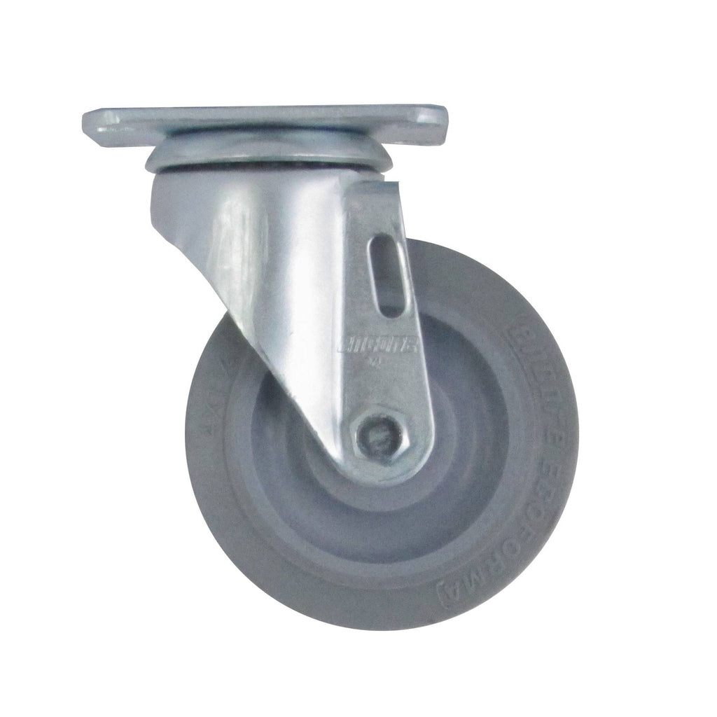 Thermoplastic Rubber 4x22 Swivel Caster with Mounting Bolt in Grey X294