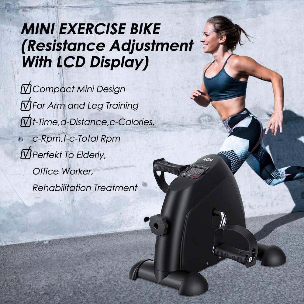 Mini Exercise Bike Pedal Exerciser with LCD Display Pack of 2 X175