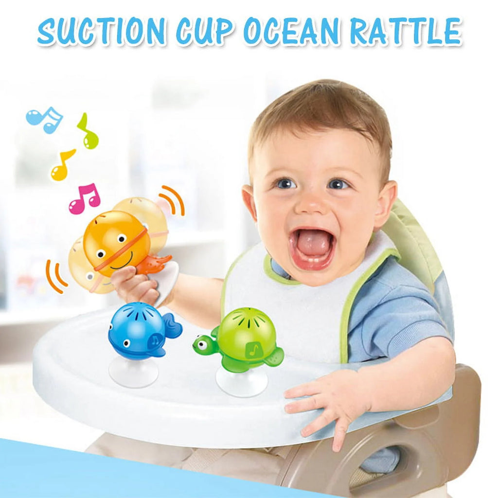 3 Pack Baby Rattles Set Suction Cup Toys W299
