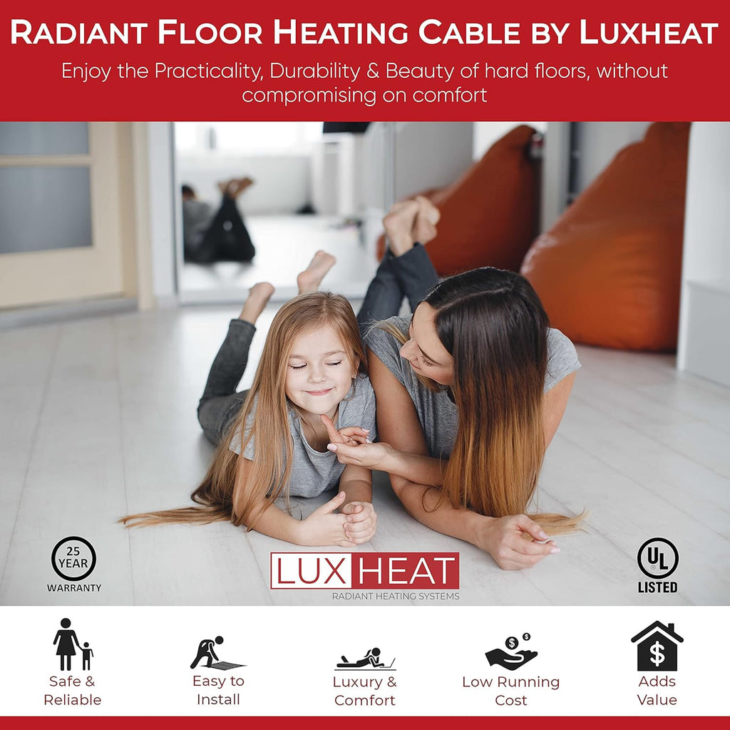 20 Sqft 120v Electric Radiant Floor Heating System Under Tile with WiFi Programmable Thermostat J9814