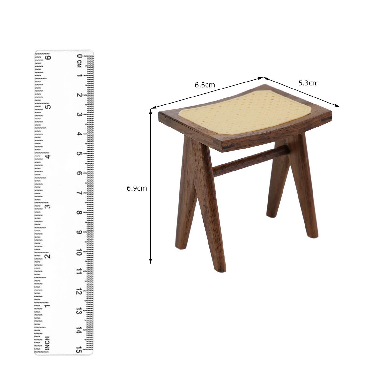 Black Walnut Dollhouse Miniature Dining Chairs J821