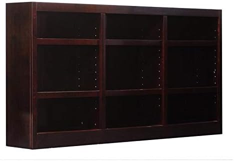 Cherry 9-Shelf Triple Wide Wood Bookcase R858197